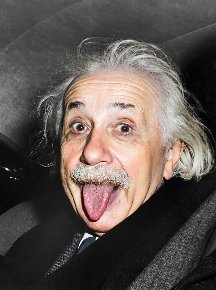 Restore Albert Einstein Photo - Output image